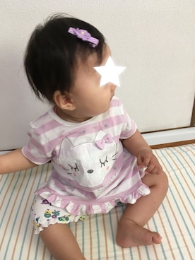 「KP（ケーピー）のアイテム（パンツ）」を使った、じゃすみんさん（キッズ・70cm）の夏コーディネート