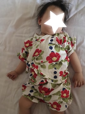 「9ヶ月」｜「アイテム（水着/着物・浴衣）」を使った、じゃすみんさん（キッズ・70cm）の夏コーディネート