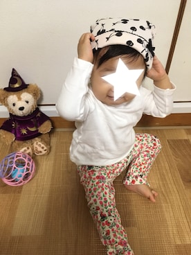 「JILL STUART（ジルスチュアート）のアイテム（帽子）」を使った、じゃすみんさん（キッズ・70cm）の秋コーディネート