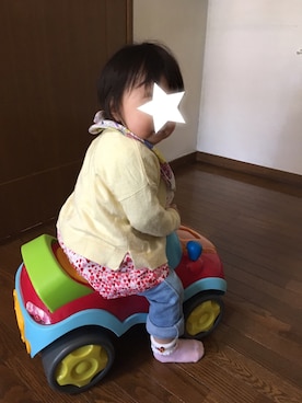 「アイテム（チュニック）」を使った、じゃすみんさん（キッズ・70cm）の冬コーディネート