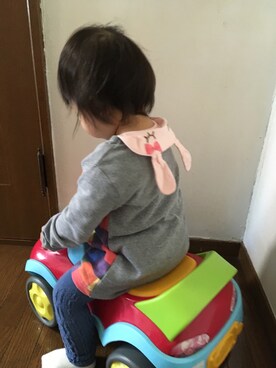 「90cm」｜「アイテム（ワンピース/ドレス）」を使った、じゃすみんさん（キッズ・70cm）の冬コーディネート