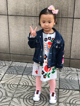 「JAM（ジャム）のアイテム」を使った、紫苏妹妹さん（キッズ・100cm）の秋コーディネート