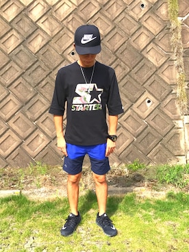 「NIKE（ナイキ）のWEGO/NIKE フューチュラベースボールキャップ（キャップ）」を使った、yuichi1018さん（メンズ・169cm）の秋コーディネート