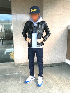 「sneakers」｜「アイテム（ブルゾン）」を使った、yuichi1018さん（メンズ・169cm）の冬コーディネート