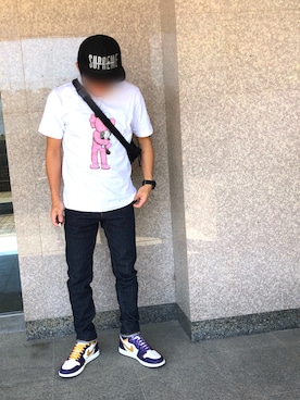 「zozoデニム」｜「アイテム（キャップ）」を使った、yuichi1018さん（メンズ・170cm）の夏コーディネート