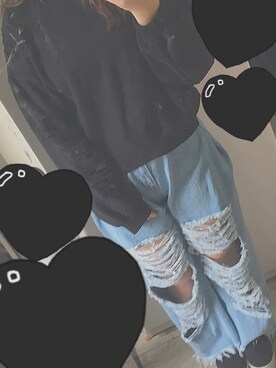 「アイテム（スリッポン）」を使った、♡̷̷⋆｡Mellさん（レディース・158cm・10代）の春コーディネート