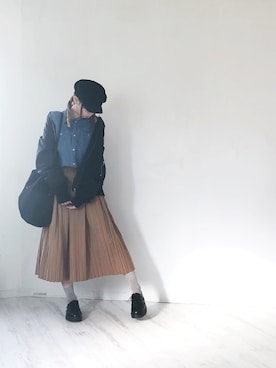 「H&M（エイチ・アンド・エム）のアイテム（ブルゾン）」を使った、cotoさん（レディース・158cm）の秋コーディネート
