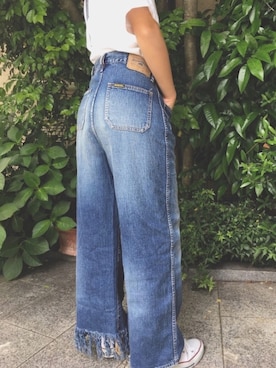 「BISON（バイソン）のアイテム（パンツ）」を使った、miinaho«相互»さん（レディース・154cm）の夏コーディネート