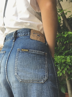 「BISON（バイソン）のアイテム（パンツ）」を使った、miinaho«相互»さん（レディース・154cm）の夏コーディネート