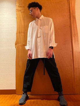 「Yohji Yamamoto（ヨウジヤマモト）のアイテム（レッグウェア）」を使った、OZL10さん（メンズ・175cm）の夏コーディネート