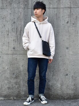 「コンバンース」｜saharaさん（メンズ・171cm）の春コーディネート
