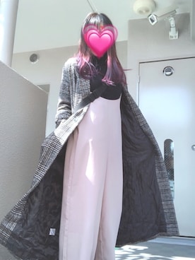 「SUGAR BISKET（シュガービスケット）のアイテム（チェスターコート）」を使った、gokuumamaさん（レディース・152cm）の春コーディネート
