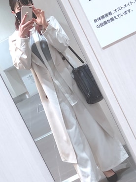 「GUコーデ」｜「アイテム（トレンチコート）」を使った、gokuumamaさん（レディース・152cm）の春コーディネート