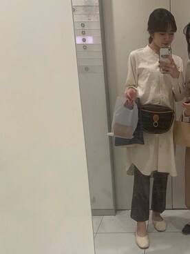 「BEAMS（ビームス）のアイテム（イヤリング）」を使った、MIYUさん（レディース・160cm）の冬コーディネート