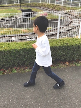 「やっぱりストリートが好き」｜「アイテム（スリッポン）」を使った、hotbさん（キッズ・110cm）の秋コーディネート