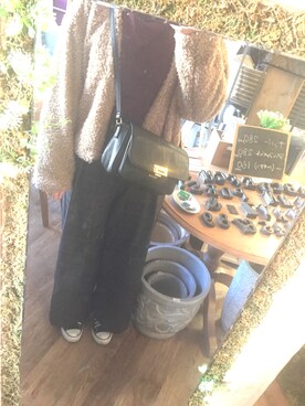 「CONVERSE（コンバース）のconverse コンバース ALL STAR HI オールスター ハイ 3206 BLACK(US)（スニーカー）」を使った、🐼さん（レディース・165cm・10代）の秋コーディネート