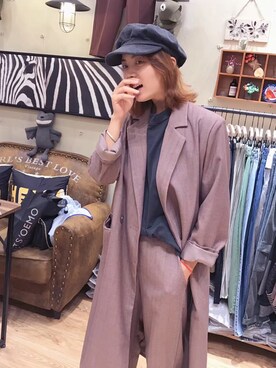 「L（エル）のアイテム」を使った、小方脸周哒さん（レディース・158cm）の秋コーディネート