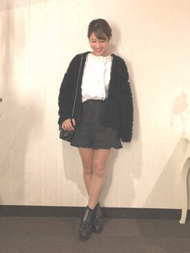 「NICE CLAUP（ナイスクラップ）のアイテム（パンツ）」を使った、chicoさん（レディース・160cm）の秋コーディネート