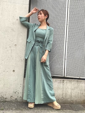 「REDYAZEL（レディアゼル）のアイテム（パンツ）」を使った、chicoさん（レディース・158cm）の夏コーディネート