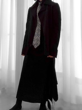 「Yohji Yamamoto（ヨウジヤマモト）のアイテム（スカート）」を使った、ﾏﾅﾁさん（レディース・153cm）の冬コーディネート
