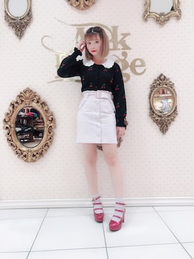 「Ank Rouge（アンクルージュ）のアイテム（カーディガン/ボレロ）」を使った、yukaさん（レディース・161cm）の冬コーディネート