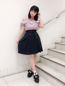 「こっとんぶらうす」｜yukaさん（レディース・161cm）の春コーディネート