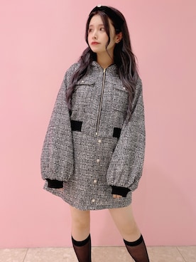 「Ank Rouge（アンクルージュ）のアイテム（ブルゾン）」を使った、yukaさん（レディース・161cm）の秋コーディネート