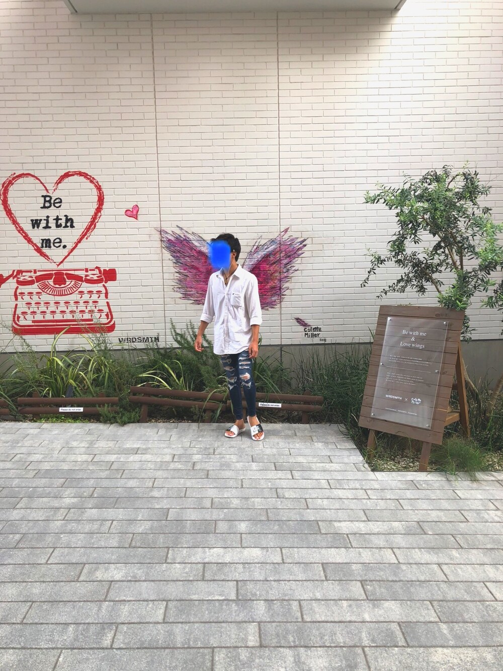 「American EagleのAEOオックスフォードシャツ（シャツ/ブラウス、ホワイト系）」を使った、ウェアッちょさん（メンズ・169cm）の夏コーディネートの1枚目の写真