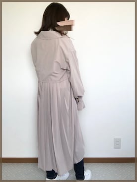 「GRL（グレイル）のアイテム（トレンチコート）」を使った、𝑡𝑎𝑎𓍯さん（レディース・155cm）の春コーディネート