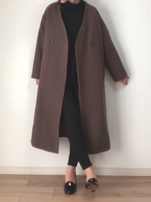 SLOBE IENA（スローブイエナ）の「SUPER100 Vネックオーバーコート
