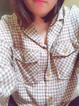 「w closet（ダブルクローゼット）のアイテム（シャツ/ブラウス、ピンク系）」を使った、ぴよさん（レディース・164cm）の冬コーディネート