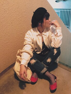 「WC（ダブル シー）のアイテム（キャミソール）」を使った、子持ちししゃも🐟さん（レディース・150cm）の春コーディネート