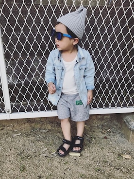 子持ちししゃも🐟さん（キッズ・80cm）の夏コーディネート