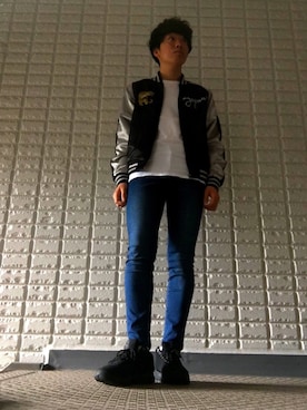 「エアジョーダン」｜「アイテム（その他アウター）」を使った、ジーニョさん（メンズ・170cm）の春コーディネート
