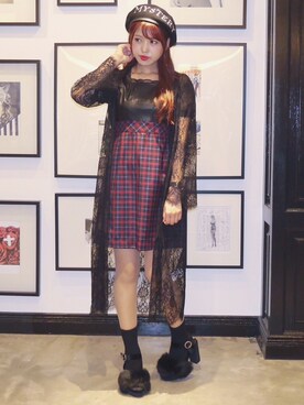 「アイテム（ハンチング/ベレー帽）」を使った、eatme-staffさん（レディース・162cm）の夏コーディネート