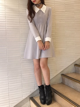 「アイテム（チョーカー）」を使った、eatme-staffさん（レディース・162cm）の秋コーディネート