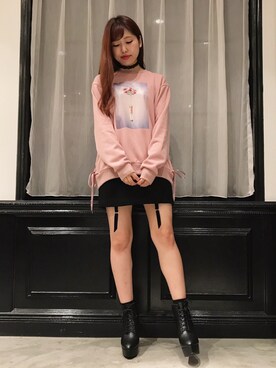 「アイテム（チョーカー）」を使った、eatme-staffさん（レディース・162cm）の秋コーディネート