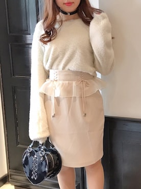 「アイテム（チョーカー）」を使った、eatme-staffさん（レディース・162cm）の冬コーディネート