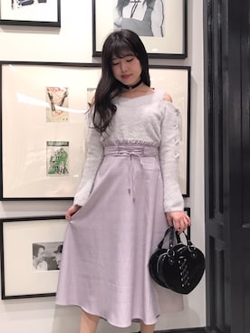 「アイテム（チョーカー）」を使った、eatme-staffさん（レディース・162cm）の春コーディネート