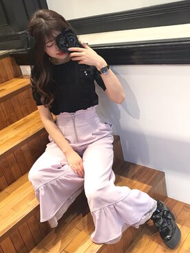 「アイテム（PC・スマホグッズ/家電）」を使った、eatme-staffさん（レディース・162cm）の春コーディネート