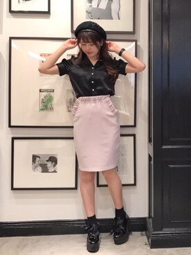 「アイテム（ハンチング/ベレー帽）」を使った、eatme-staffさん（レディース・162cm）の春コーディネート