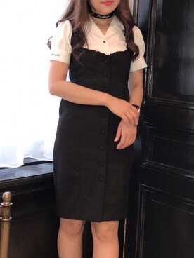 「アイテム（チョーカー）」を使った、eatme-staffさん（レディース・162cm）の春コーディネート