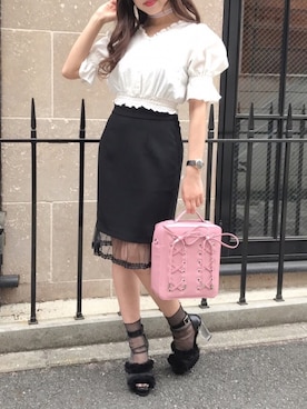 「裾レース」｜eatme-staffさん（レディース・162cm）の春コーディネート