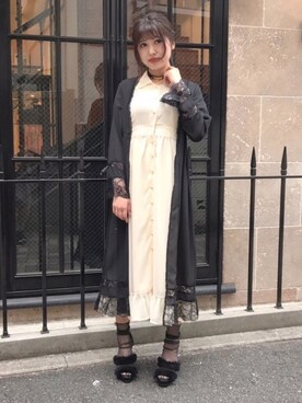 「アイテム（チョーカー）」を使った、eatme-staffさん（レディース・162cm）の春コーディネート