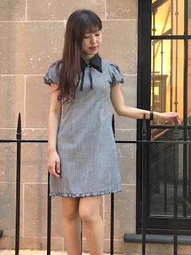 「襟付きワンピース」｜eatme-staffさん（レディース・162cm）の夏コーディネート