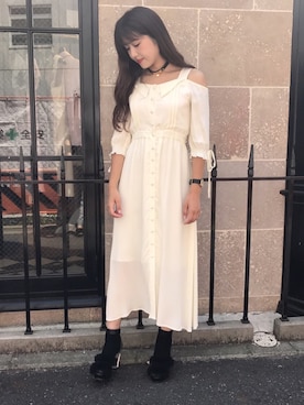 「アイテム（チョーカー）」を使った、eatme-staffさん（レディース・162cm）の夏コーディネート