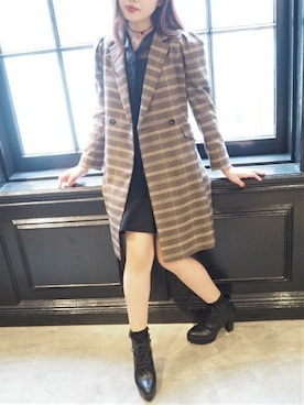 「アイテム（チョーカー）」を使った、eatme-staffさん（レディース・162cm）の冬コーディネート