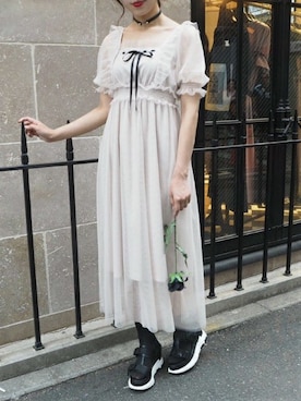 「アイテム（チョーカー）」を使った、eatme-staffさん（レディース・162cm）の夏コーディネート