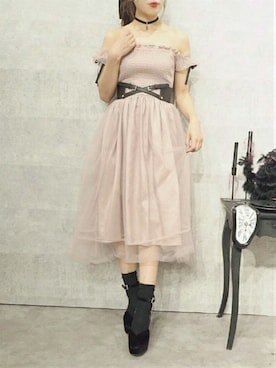 「アイテム（その他ヘアアクセサリー、ブラック系）」を使った、eatme-staffさん（レディース・162cm）の秋コーディネート