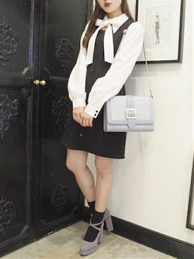 「ボウタイ」｜eatme-staffさん（レディース・162cm）の秋コーディネート